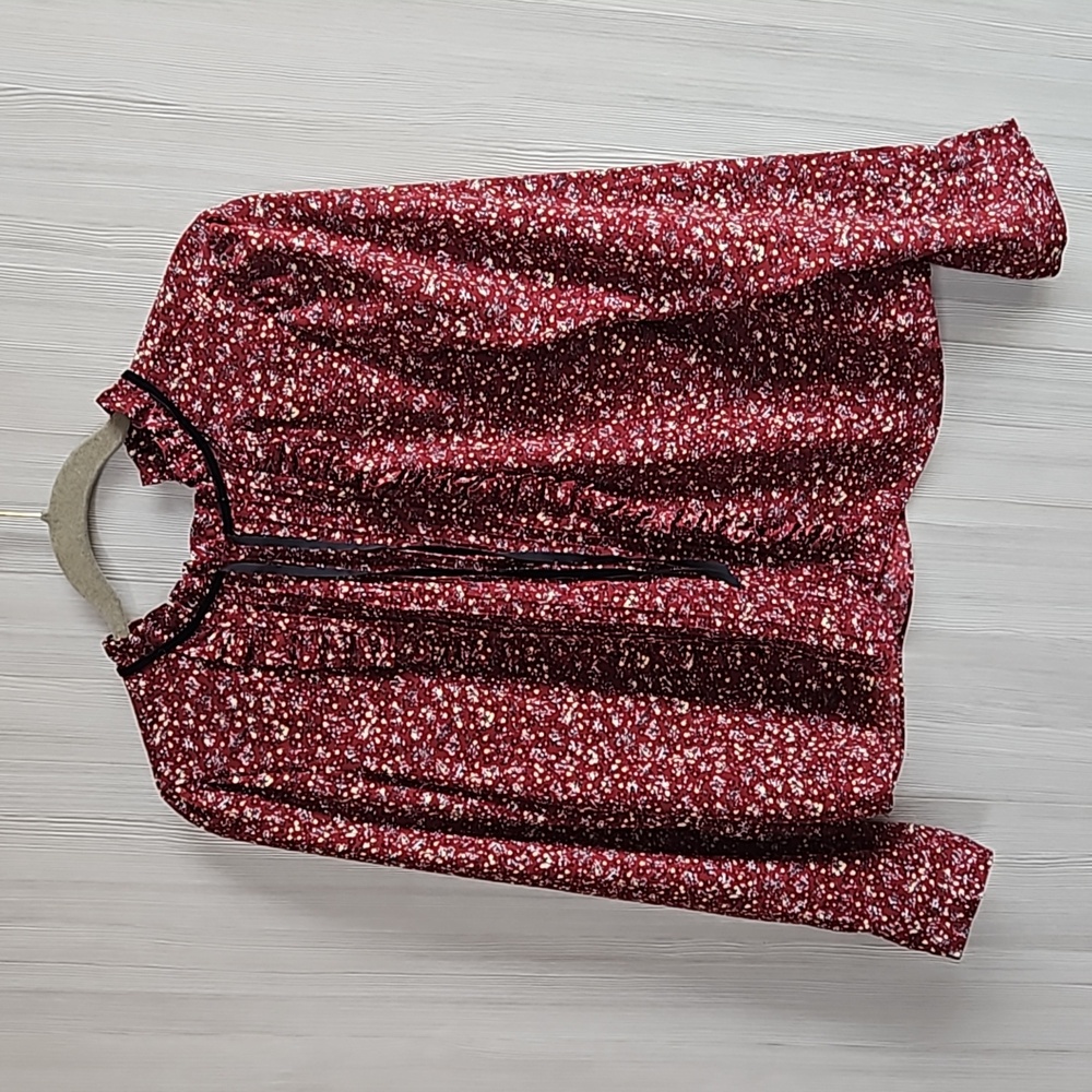 Zara Long Sleeve Blouse Floral Size Medium